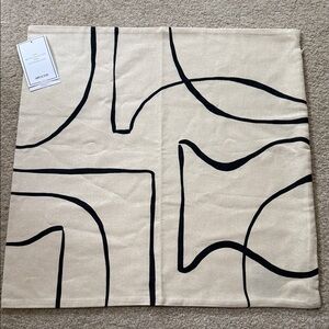 H&M Cream and Black Accent Pillow Cover